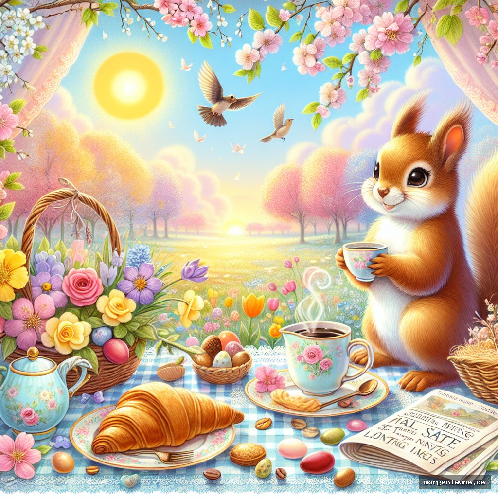Ein neuer Morgen erblüht wie ein Frühlingsnest, voller frischer Träume.