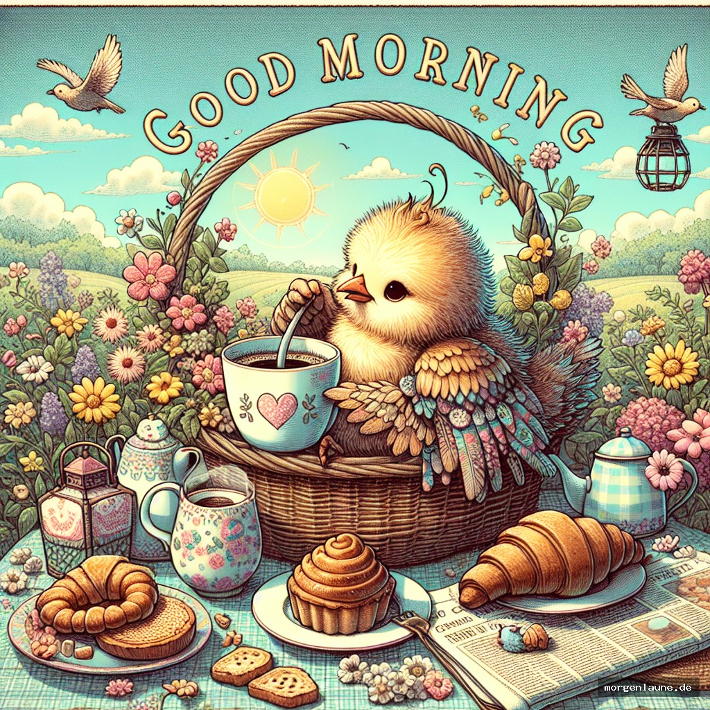 Guten Morgen! Möge dein Tag so blühen wie die Frühlingswiesen im sanften Licht.